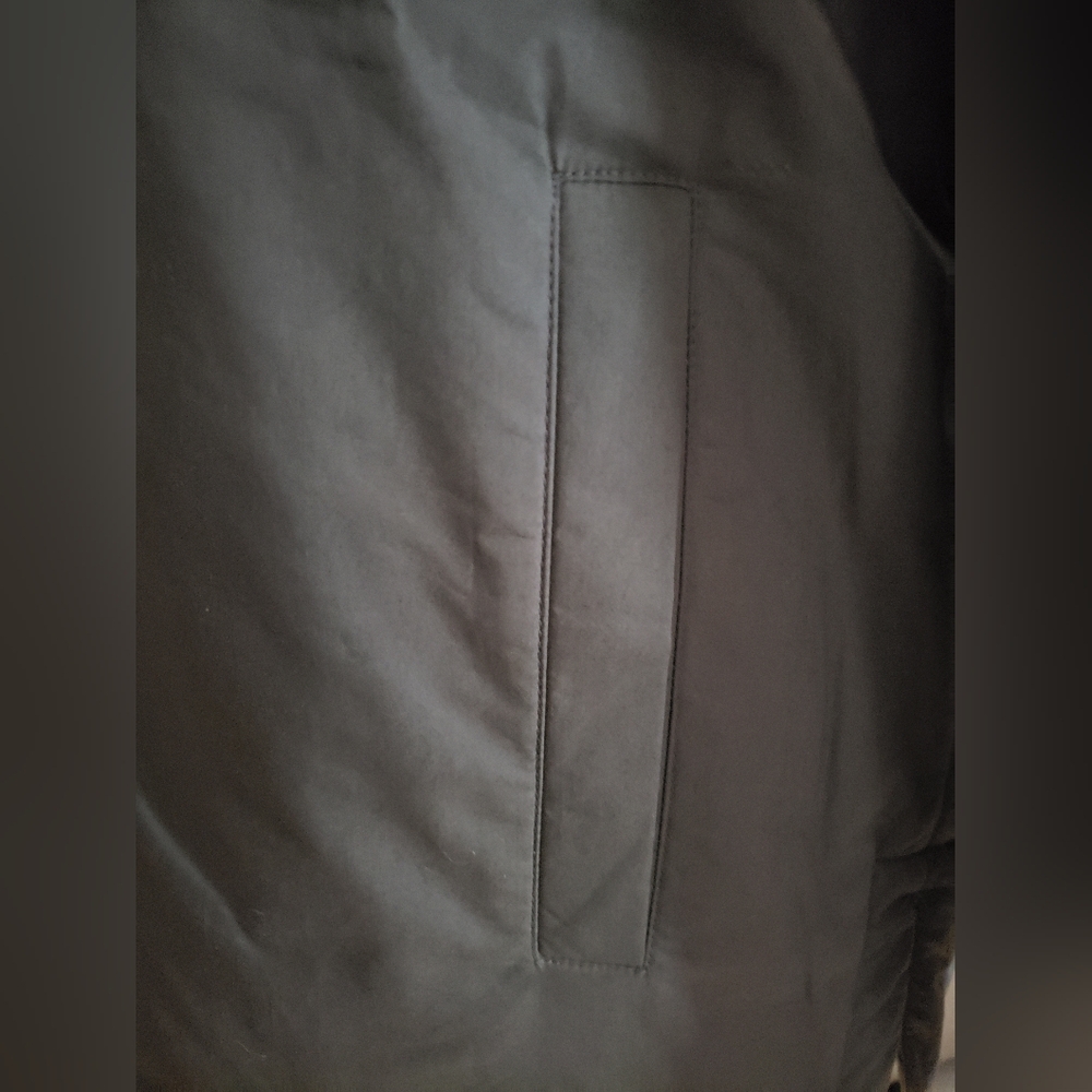NWT Banana Republic oilve army green quilted snap up pockets 100% shirt jacket M - Picture 4 of 9
